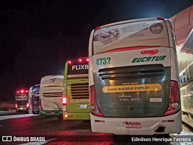 Eucatur - Empresa União Cascavel de Transportes e Turismo 4732 na cidade de Registro, São Paulo, Brasil, por Edinilson Henrique Ferreira. ID da foto: 12074253.