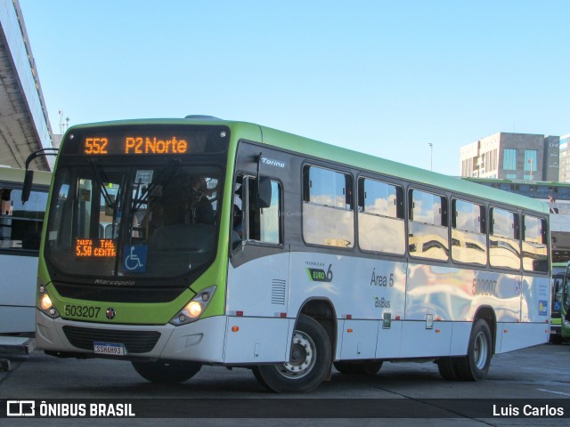 BsBus Mobilidade 503207 na cidade de Brasília, Distrito Federal, Brasil, por Luis Carlos. ID da foto: 12073837.