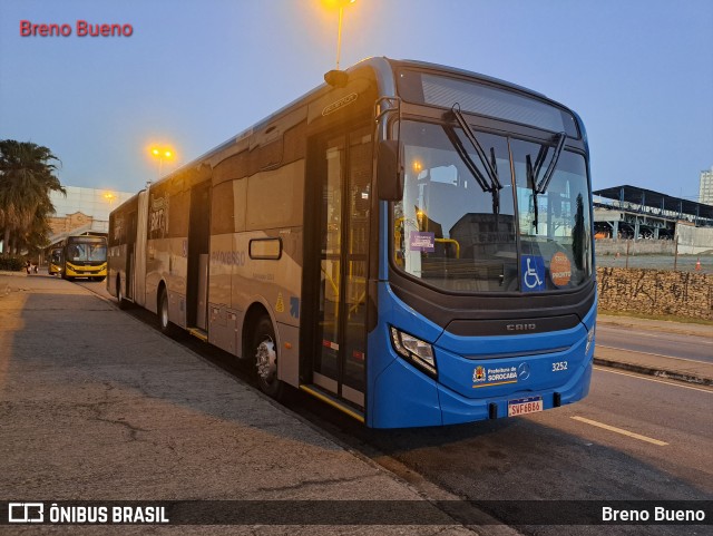BRT Sorocaba Concessionária de Serviços Públicos SPE S/A 3252 na cidade de Sorocaba, São Paulo, Brasil, por Breno Bueno. ID da foto: 12075523.
