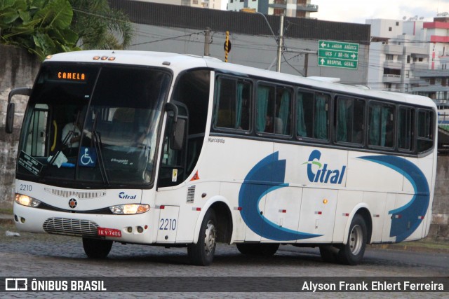 Citral Transporte e Turismo 2210 na cidade de Caxias do Sul, Rio Grande do Sul, Brasil, por Alyson Frank Ehlert Ferreira. ID da foto: 12073579.