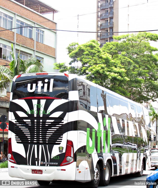 UTIL - União Transporte Interestadual de Luxo 11103 na cidade de Santos Dumont, Minas Gerais, Brasil, por Isaias Ralen. ID da foto: 12073050.