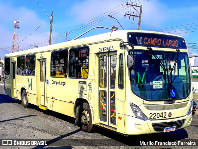 Empresa de Ônibus Campo Largo 22042 na cidade de Campo Largo, Paraná, Brasil, por Murilo Francisco Ferreira. ID da foto: 12075478.