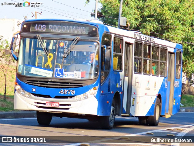 Onicamp Transporte Coletivo 4879 na cidade de Campinas, São Paulo, Brasil, por Guilherme Estevan. ID da foto: 12075468.