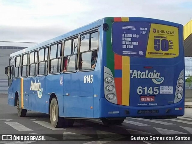 Viação Atalaia Transportes 6145 na cidade de Aracaju, Sergipe, Brasil, por Gustavo Gomes dos Santos. ID da foto: 12073271.