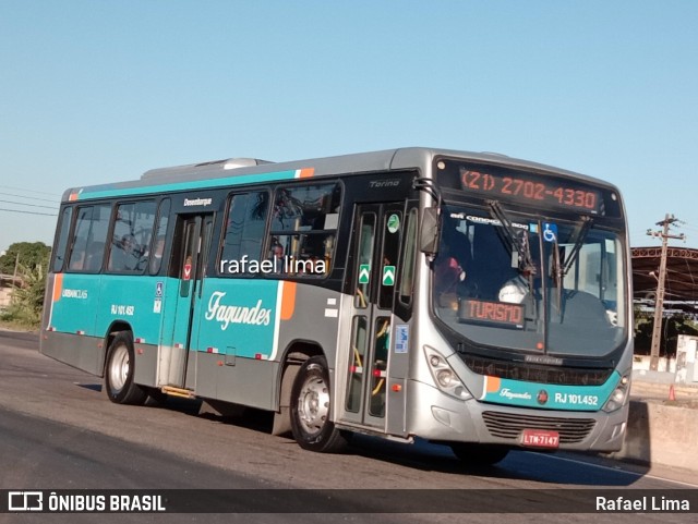 Auto Ônibus Fagundes RJ 101.452 na cidade de Itaboraí, Rio de Janeiro, Brasil, por Rafael Lima. ID da foto: 12073851.