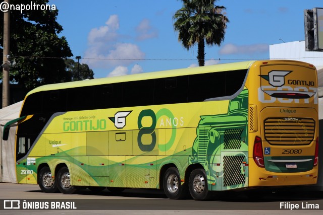 Empresa Gontijo de Transportes 25080 na cidade de Goiânia, Goiás, Brasil, por Filipe Lima. ID da foto: 12074764.