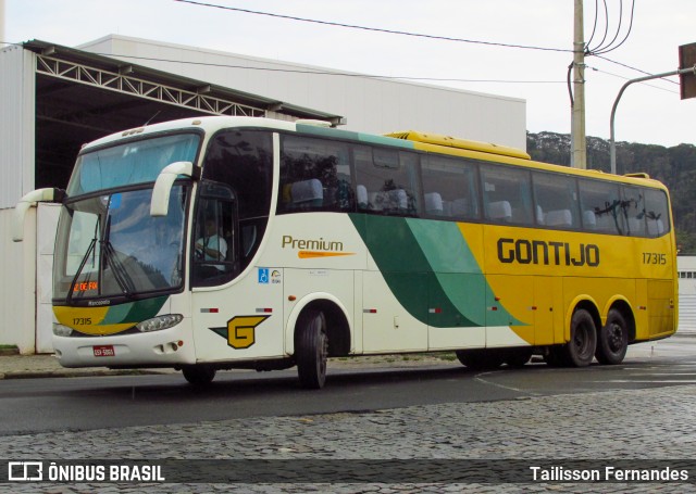 Empresa Gontijo de Transportes 17315 na cidade de Juiz de Fora, Minas Gerais, Brasil, por Tailisson Fernandes. ID da foto: 12074952.