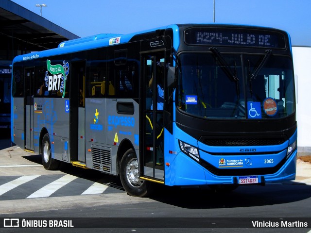 BRT Sorocaba Concessionária de Serviços Públicos SPE S/A 3065 na cidade de Sorocaba, São Paulo, Brasil, por Vinicius Martins. ID da foto: 12073698.