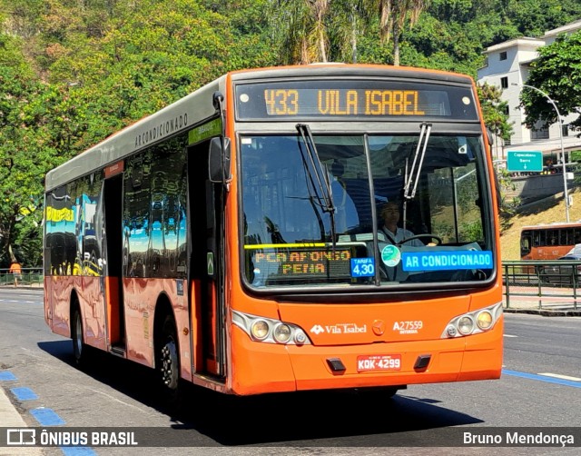 Transportes Vila Isabel A27559 na cidade de Rio de Janeiro, Rio de Janeiro, Brasil, por Bruno Mendonça. ID da foto: 12073044.