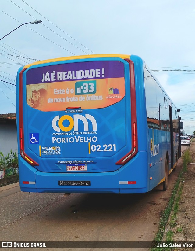 JTP Transportes - COM Porto Velho 02.221 na cidade de Porto Velho, Rondônia, Brasil, por João Sales Vitor. ID da foto: 12074985.