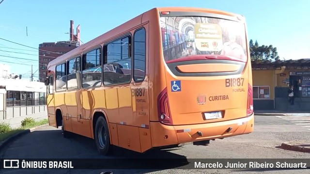 Transporte Coletivo Glória BI887 na cidade de Curitiba, Paraná, Brasil, por Marcelo Junior Ribeiro Schuartz. ID da foto: 12078547.
