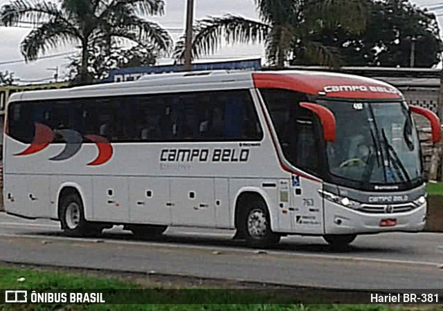 Viação Campo Belo - VCB Transportes 763 na cidade de Betim, Minas Gerais, Brasil, por Hariel BR-381. ID da foto: 12077520.
