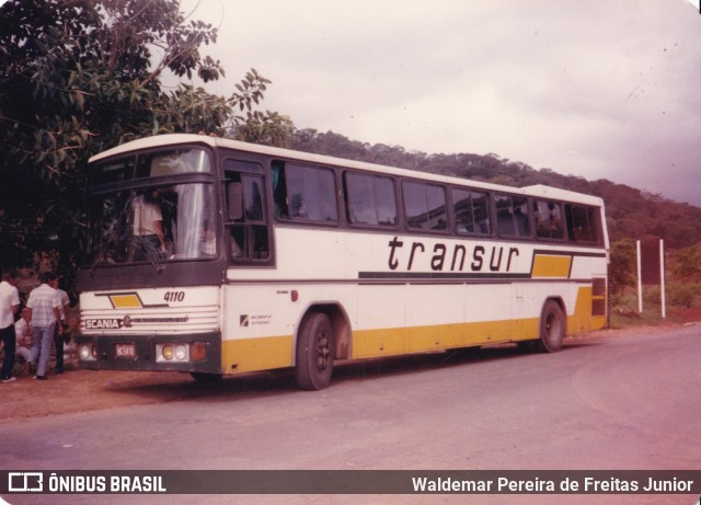 Transur - Transporte Rodoviário Mansur 4110 na cidade de Juiz de Fora, Minas Gerais, Brasil, por Waldemar Pereira de Freitas Junior. ID da foto: 12077864.