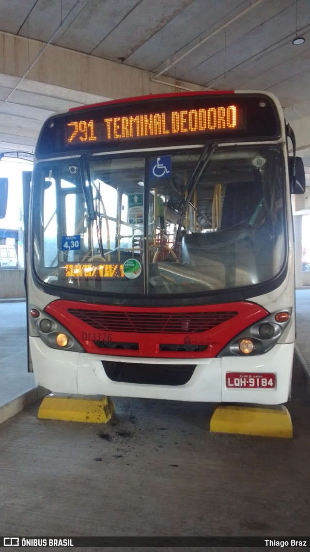 Transportes Barra D13326 na cidade de Rio de Janeiro, Rio de Janeiro, Brasil, por Thiago Braz. ID da foto: 12075806.