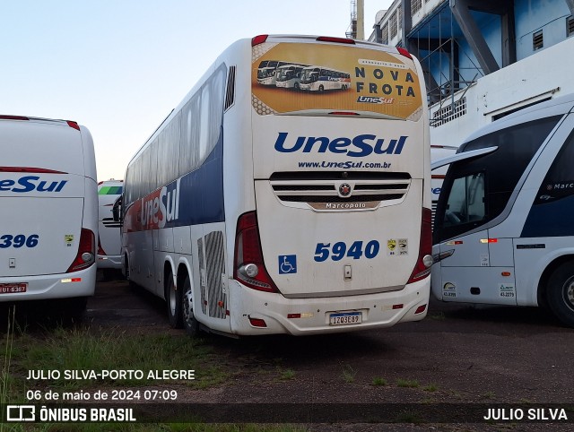 Unesul de Transportes 5940 na cidade de Porto Alegre, Rio Grande do Sul, Brasil, por JULIO SILVA. ID da foto: 12076376.