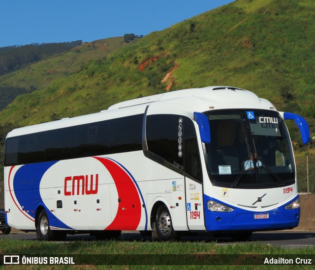 CMW Transportes 1194 na cidade de Aparecida, São Paulo, Brasil, por Adailton Cruz. ID da foto: 12076506.
