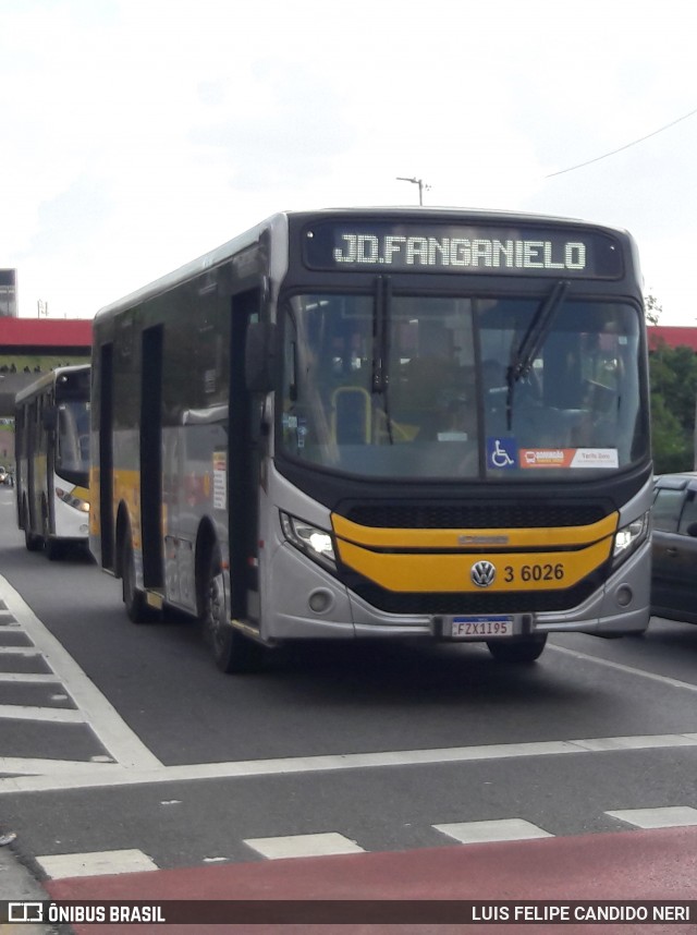 Transunião Transportes 3 6026 na cidade de São Paulo, São Paulo, Brasil, por LUIS FELIPE CANDIDO NERI. ID da foto: 12076277.