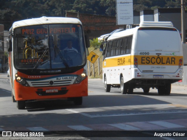 Linave Transportes RJ 146.032 na cidade de Miguel Pereira, Rio de Janeiro, Brasil, por Augusto César. ID da foto: 12077573.