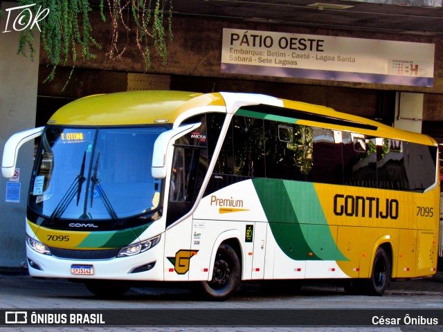 Empresa Gontijo de Transportes 7095 na cidade de Belo Horizonte, Minas Gerais, Brasil, por César Ônibus. ID da foto: 12078437.