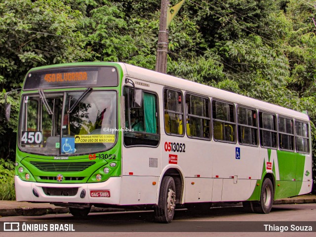 Via Verde Transportes Coletivos 0513052 na cidade de Manaus, Amazonas, Brasil, por Thiago Souza. ID da foto: 12075871.