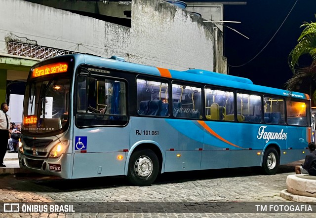 Auto Ônibus Fagundes RJ 101.061 na cidade de Itaboraí, Rio de Janeiro, Brasil, por TM FOTOGAFIA. ID da foto: 12078021.