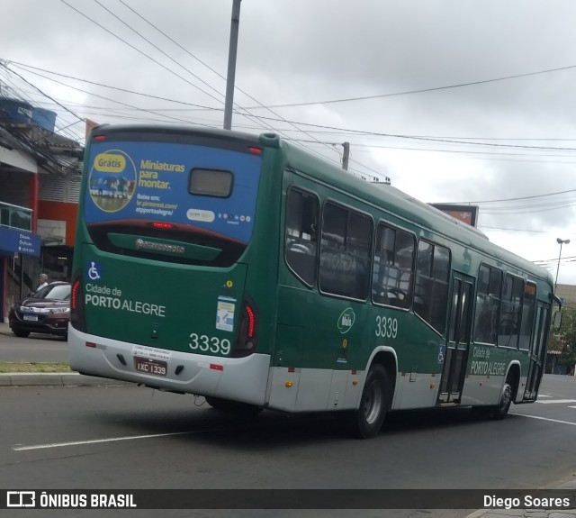 Sudeste Transportes Coletivos 3339 na cidade de Porto Alegre, Rio Grande do Sul, Brasil, por Diego Soares. ID da foto: 12078216.