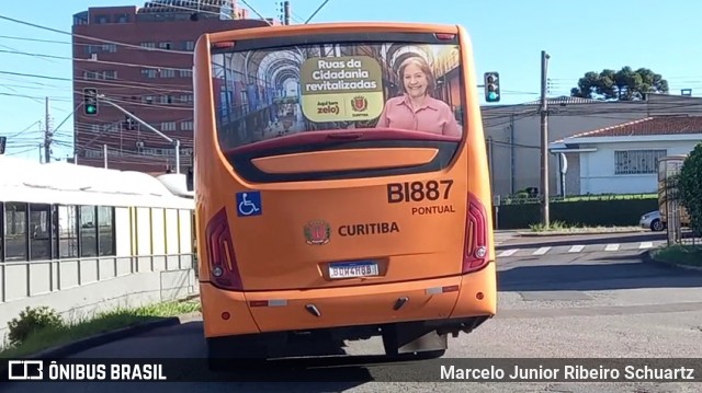Transporte Coletivo Glória BI887 na cidade de Curitiba, Paraná, Brasil, por Marcelo Junior Ribeiro Schuartz. ID da foto: 12078553.