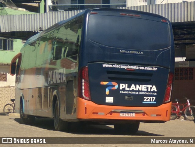 Planeta Transportes Rodoviários 2217 na cidade de Mimoso do Sul, Espírito Santo, Brasil, por Marcos Ataydes. N. ID da foto: 12076829.