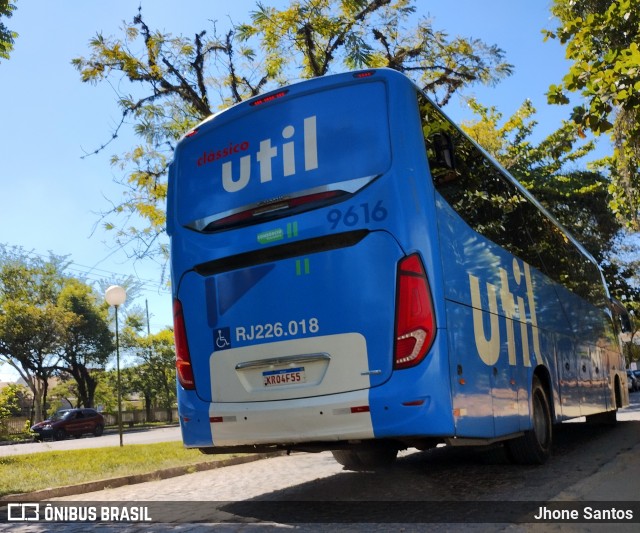 UTIL - União Transporte Interestadual de Luxo 9616 na cidade de Valença, Rio de Janeiro, Brasil, por Jhone Santos. ID da foto: 12076485.