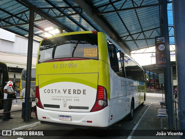 Costa Verde Transportes RJ 217.006 na cidade de Duque de Caxias, Rio de Janeiro, Brasil, por João Vicente. ID da foto: 12076221.