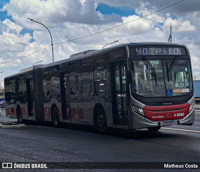 Express Transportes Urbanos Ltda 4 8880 na cidade de São Paulo, São Paulo, Brasil, por Matheus Costa. ID da foto: 12076897.