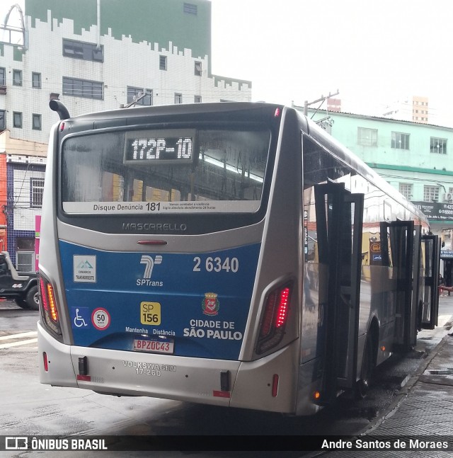 Transcooper > Norte Buss 2 6340 na cidade de São Paulo, São Paulo, Brasil, por Andre Santos de Moraes. ID da foto: 12076377.