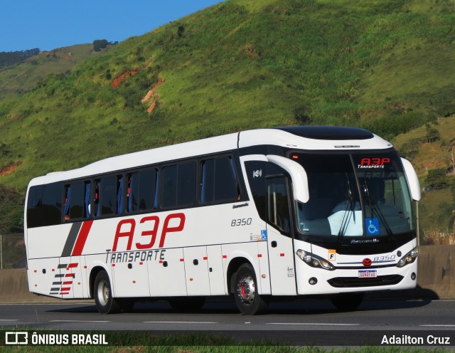 A3P Transportes e Turismo 8350 na cidade de Aparecida, São Paulo, Brasil, por Adailton Cruz. ID da foto: 12076502.