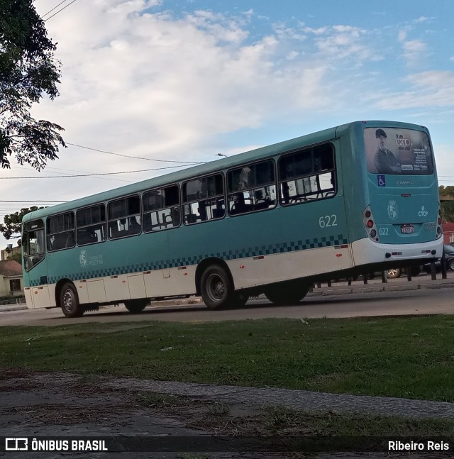 Transportes Santa Maria 622 na cidade de Pelotas, Rio Grande do Sul, Brasil, por Ribeiro Reis. ID da foto: 12076533.