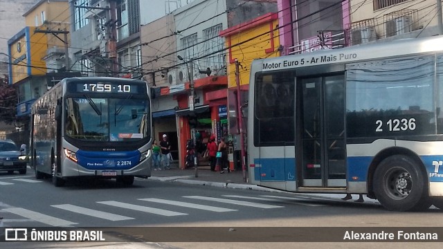 Sambaíba Transportes Urbanos 2 2874 na cidade de São Paulo, São Paulo, Brasil, por Alexandre Fontana. ID da foto: 12077157.