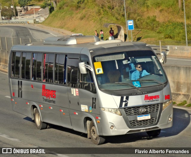 Hermes Transportes 043 na cidade de Mairinque, São Paulo, Brasil, por Flavio Alberto Fernandes. ID da foto: 12077446.