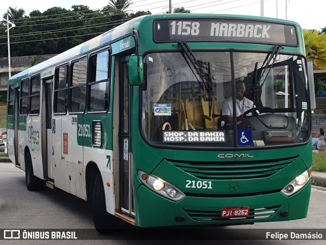 OT Trans - Ótima Salvador Transportes 21051 na cidade de Salvador, Bahia, Brasil, por Felipe Damásio. ID da foto: 12075858.