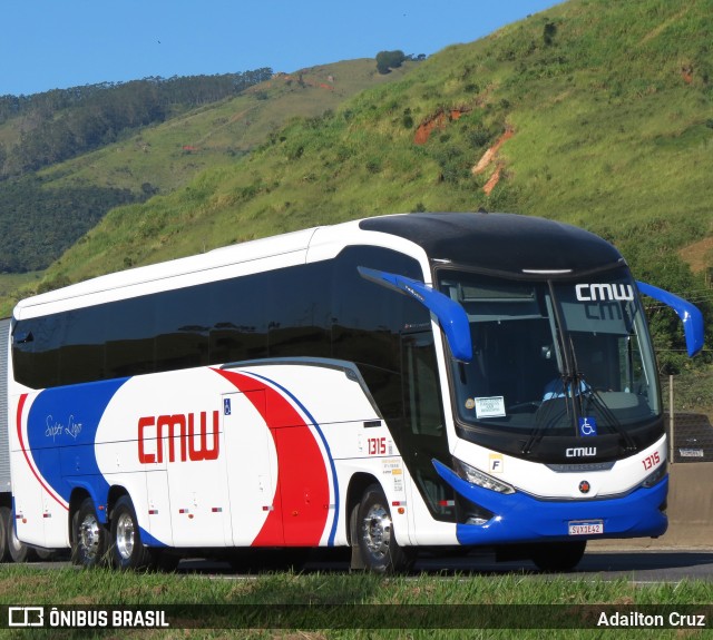 CMW Transportes 1315 na cidade de Aparecida, São Paulo, Brasil, por Adailton Cruz. ID da foto: 12076467.
