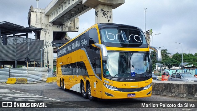 Brisa Ônibus 17201 na cidade de Rio de Janeiro, Rio de Janeiro, Brasil, por Marllon Peixoto da Silva. ID da foto: 12076314.