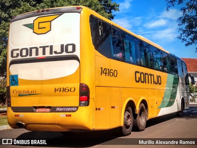 Empresa Gontijo de Transportes 14160 na cidade de Jaú, São Paulo, Brasil, por Murillo Alexandre Ramos. ID da foto: 12077056.