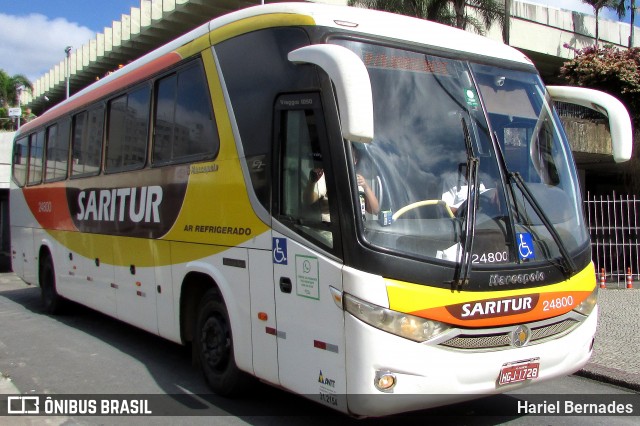 Saritur - Santa Rita Transporte Urbano e Rodoviário 24800 na cidade de Belo Horizonte, Minas Gerais, Brasil, por Hariel Bernades. ID da foto: 12076358.