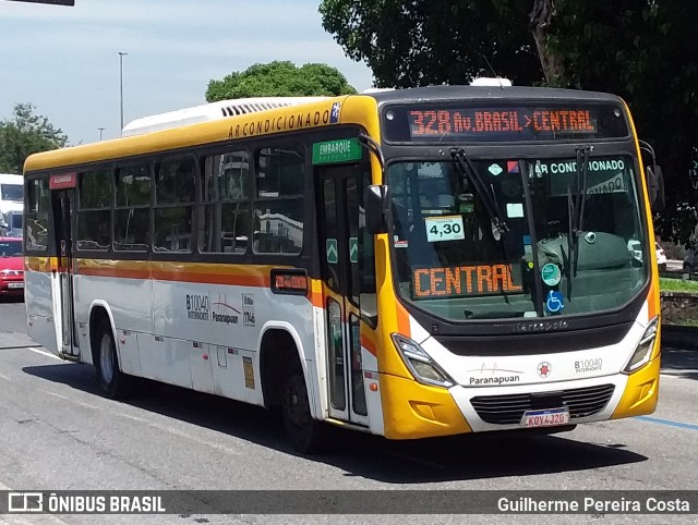 Transportes Paranapuan B10040 na cidade de Rio de Janeiro, Rio de Janeiro, Brasil, por Guilherme Pereira Costa. ID da foto: 12078395.