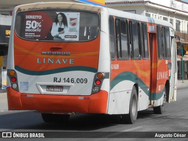Linave Transportes RJ 146.009 na cidade de Miguel Pereira, Rio de Janeiro, Brasil, por Augusto César. ID da foto: 12077575.
