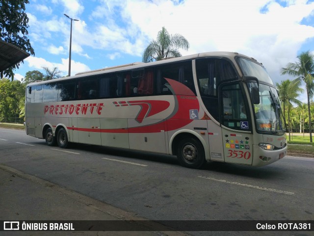 Viação Presidente 3530 na cidade de Ipatinga, Minas Gerais, Brasil, por Celso ROTA381. ID da foto: 12077533.