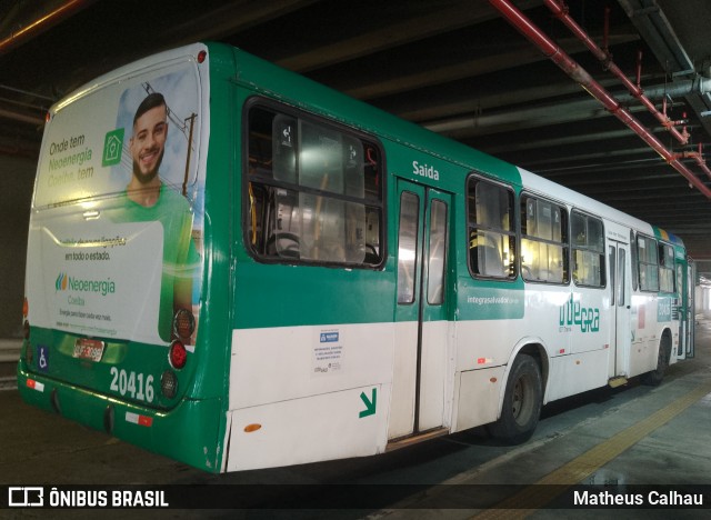 OT Trans - Ótima Salvador Transportes 20416 na cidade de Salvador, Bahia, Brasil, por Matheus Calhau. ID da foto: 12078719.
