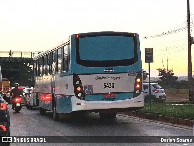 UTB - União Transporte Brasília 5430 na cidade de Brasília, Distrito Federal, Brasil, por Darlan Soares. ID da foto: 12076122.