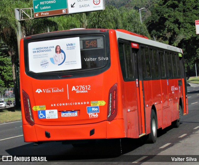 Transportes Vila Isabel A27612 na cidade de Rio de Janeiro, Rio de Janeiro, Brasil, por Valter Silva. ID da foto: 12077178.