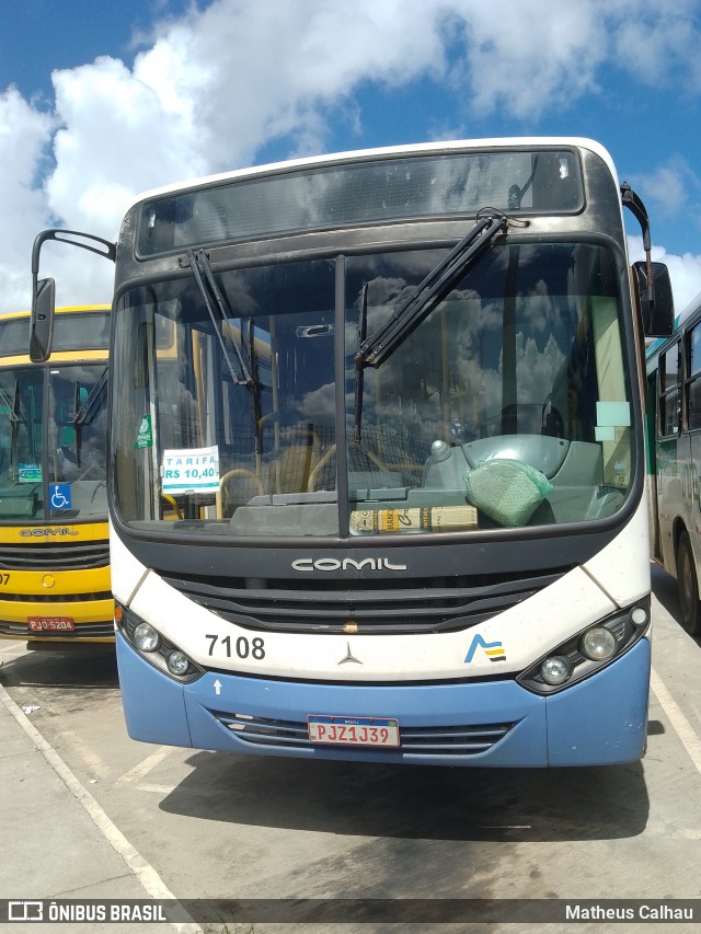 Transportes Metropolitanos Brisa 7108 na cidade de Salvador, Bahia, Brasil, por Matheus Calhau. ID da foto: 12076731.