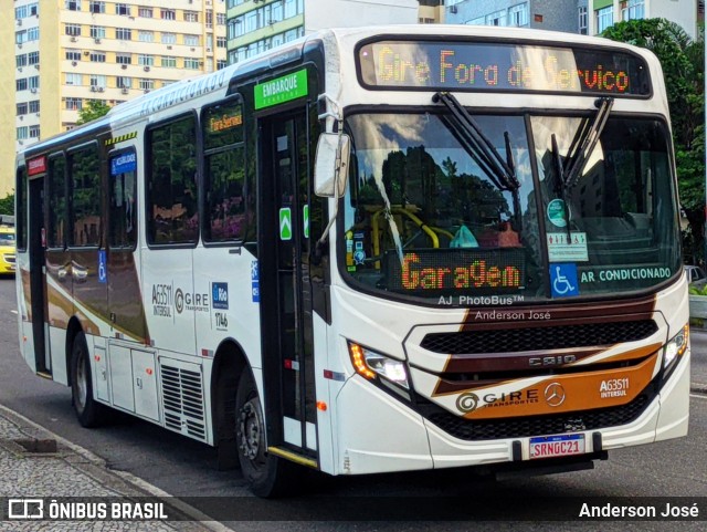 Erig Transportes > Gire Transportes A63511 na cidade de Rio de Janeiro, Rio de Janeiro, Brasil, por Anderson José. ID da foto: 12077344.