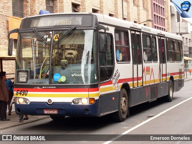 Nortran Transportes Coletivos 6490 na cidade de Porto Alegre, Rio Grande do Sul, Brasil, por Emerson Dorneles. ID da foto: 12076536.